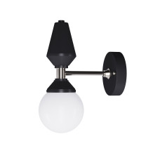 Настінне бра Dome №4 арт. 6257 Срібний/чорний