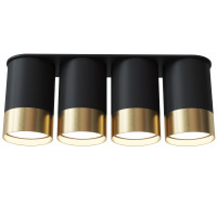 Точковий спот BP Black/White Gold на 4 лампи NEW, арт. 28008 Золотий/чорний