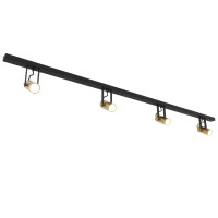 Люстра стельова 4Spots VSimple, арт. 23718 Золотий/чорний