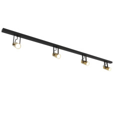 Люстра стельова 4Spots VSimple, арт. 23718 Золотий/чорний