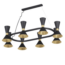 Люстра Dualight OV, арт. 25345 Золотий/чорний