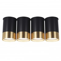 Точковий спот BP Black/White Gold на 4 лампи, арт. 25624 Золотий/чорний 1