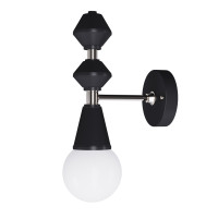 Настінне бра Dome № 1 арт. 6233 Срібний/чорний