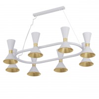 Люстра Dualight OV, арт. 25345 Золотий/білий