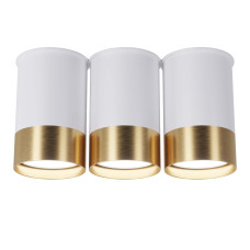 Точковий спот BP Black/White Gold трійний, арт. 25606 Золотий/білий 1