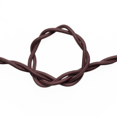 Плетений провід в тканинній обмотці, кавовий, арт. 1939.