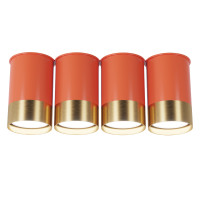 Світильник точковий спот BP на 4 лампи кораловий арт. 6357 1