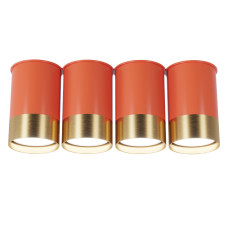 Світильник точковий спот BP на 4 лампи кораловий арт. 6357 1