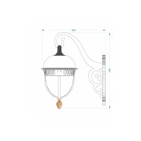 Бра настінне вуличне "Acorn" арт. 26822 2