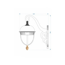 Бра настінне вуличне "Acorn" арт. 26822 2