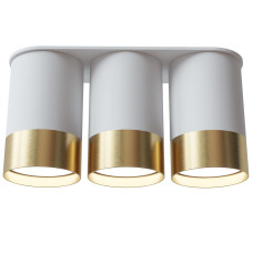 Точковий спот BP Black/White Gold трійний NEW, арт. 28005 Золотий/білий