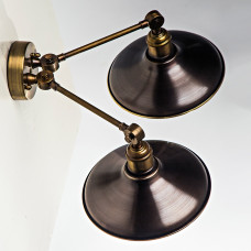 Настінне латунне бра двійне, арт. 1105 Коричневий