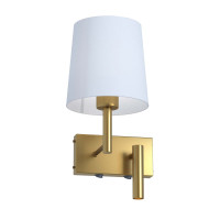Настінне приліжкове бра ліве, арт. 30954 Золотий/білий