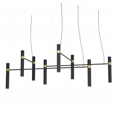 Люстра Tube chandelier, арт. 5299 Золотий/чорний Комплект: 100 см+120 см+150 см+200 см