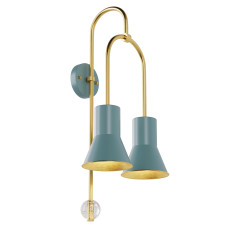 Настінний світильник, бра ARCH арт. 9302 Золотий/синьо-зелений 2 шт