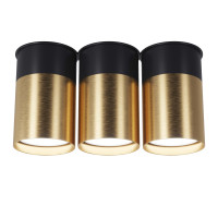 Точковий спот BP Black/White Gold трійний, арт. 25606 Золотий/чорний 2