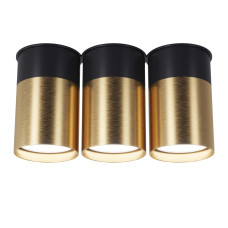 Точковий спот BP Black/White Gold трійний, арт. 25606 Золотий/чорний 2