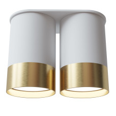 Точковий спот BP Black/White Gold двійний NEW, арт. 28003 Золотий/білий