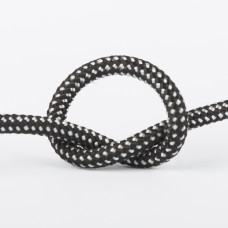 Провід в тканинній обмотці, чорний в крапку, арт. 323.