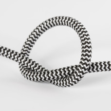 Провід в тканинній обмотці чорно-білий, арт. 275.