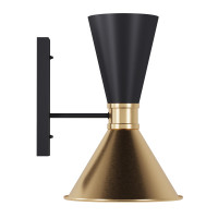 Настінне бра Dualight арт. 11895 Золотий/чорний