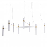 Люстра Tube chandelier, арт. 5299 Золотий/білий Комплект: 100 см+120 см+150 см+200 см