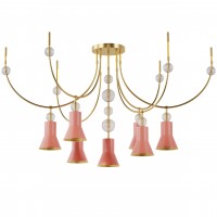 Люстра ARCH 7U, арт. 12894 Золотий/кораловий