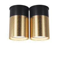 Точковий спот BP Black/White Gold двійний, арт. 25595 Золотий/чорний 2