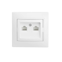 Розетка Valeso BW-2008 2-на комп'ютерна біла