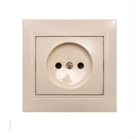 Розетка Valeso BK-2006 1-на без заземлення крем