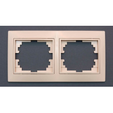 Рамка Valeso РК-1002 2-секційна крем