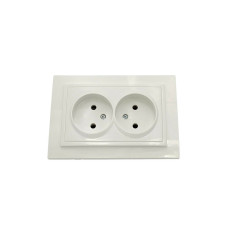 Розетка Valeso BW-2010 2-на без заземлення біла