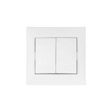 Вимикач 2-клавішний білий Valeso BW-2004