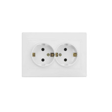 Розетка Valeso BW-2011 2-на з заземленням біла
