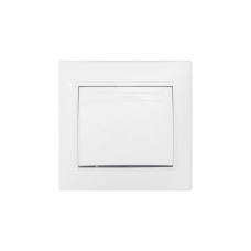 Вимикач 1-клавішний білий Valeso BW-2003