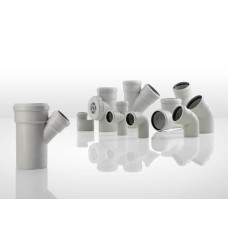 Коліно Ø 58х45° для безшумної каналізації Valsir Італія