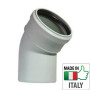 Коліно Ø 58х45° для безшумної каналізації Valsir Італія