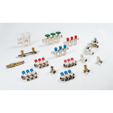 Колектор Valsir на 3 виведення з вентилями 3/4х3х16 (Італія) обратка