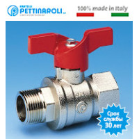 Кульовий кран для води ВН 1 1/4" метелик Pettinaroli Італія