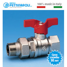 Кульовий кран з американкою 1 1/4" метелик Pettinaroli Італія