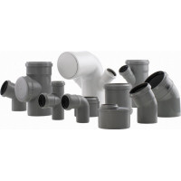 Коліно технічне з манжетом Ø 50/60 46-55 ППР Valsir Італія