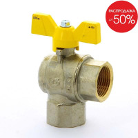 Кран газовий 3/4", внутрішня-внутрішня різьба кутовий F. I. V FUTURGAS (Італія)