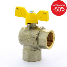 Кран газовий 3/4", внутрішня-внутрішня різьба кутовий F. I. V FUTURGAS (Італія)