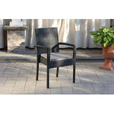 Крісло із штучного ротангу Класік, чорний