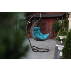 Крісло-гойдалка Кокон, табако