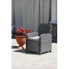 Крісло із штучного ротангу Амелія, антрацит