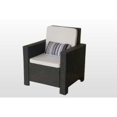 Крісло із штучного ротангу Мілан, чорний