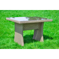 Стіл із ротангу Рондо бежево-коричневий, 110*80*75