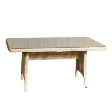 Стіл з ротангу Амелія айворі, 154*95*71
