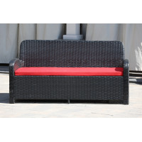 Диван з ротангу Амелія, чорний